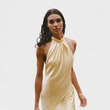 Gala - Halterneck-satiini mekko