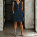 Lila - Rentoa Denim Yhteensopivaa Mekkoa