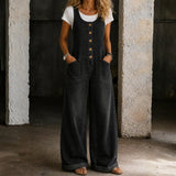 Bethany - Vintage Pestyt Puuvilladenim Overallit