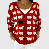Ghislaine - Mukava neulecardigan napilla