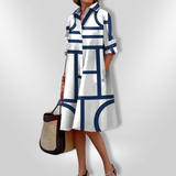 Helena - Geometrinen Midi-mekko