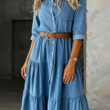 Barbara - Rentoa Elegantti Denim-mekko
