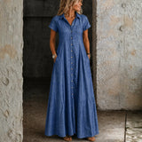 Eliza - Pitkä Denim-Mekko
