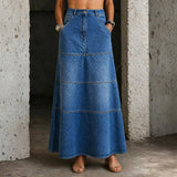 Mary - Keskipitkä Denim-hame