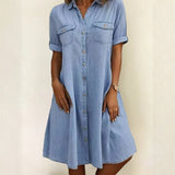 Patricia - Rentoa Denim-tyyliä Midi-mekko