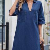 Jade - Rentoa Denim-mekko