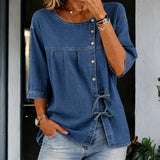 Vera - Pitkä Vintage Denim-paita