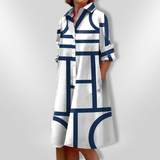 Helena - Geometrinen Midi-mekko
