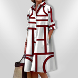 Helena - Geometrinen Midi-mekko