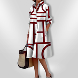 Helena - Geometrinen Midi-mekko