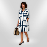 Helena - Geometrinen Midi-mekko