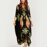 Alessandra - Pitkä Kuvioitu Mekko
