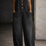 Bethany - Vintage Pestyt Puuvilladenim Overallit