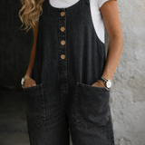 Bethany - Vintage Pestyt Puuvilladenim Overallit