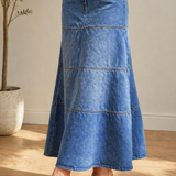 Mary - Keskipitkä Denim-hame