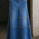 Mary - Keskipitkä Denim-hame