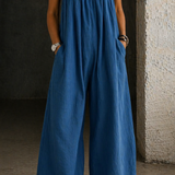 Madison - Denim Leveälahkeinen Haalaripuku