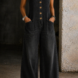 Bethany - Vintage Pestyt Puuvilladenim Overallit