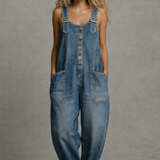 Lejla - Tyylikäs Denim-haalaripuku Taskuilla