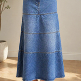 Mary - Keskipitkä Denim-hame