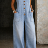 Sadie - Vintage Pestyt Puuvilladenim Overallit