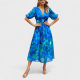 Clara - Elegantti Midi Kukallinen Mekko