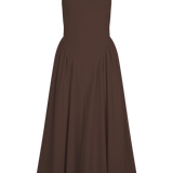 Sara - Ruskea midi-neulemekko