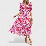 Clara - Elegantti Midi Kukallinen Mekko