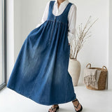 Ivy - Vintage Denim Maxi Mekko