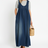 Ivy - Vintage Denim Maxi Mekko