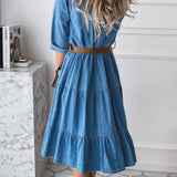 Barbara - Rentoa Elegantti Denim-mekko