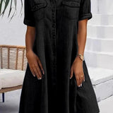 Patricia - Rentoa Denim-tyyliä Midi-mekko